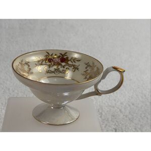 Vintage Del Mar Hand Painted Tea Cup 24k Gold Trim